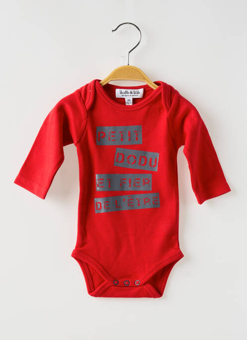 Body manches longues manches longues rouge BULLE DE BB garcon