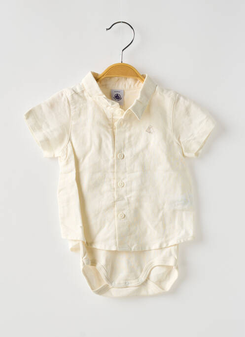 Chemise manches courtes beige PETIT BATEAU pour garçon