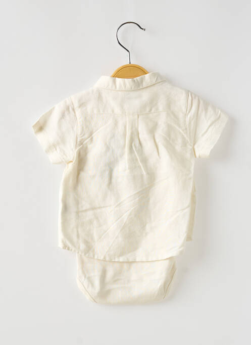 Chemise manches courtes beige PETIT BATEAU pour garçon