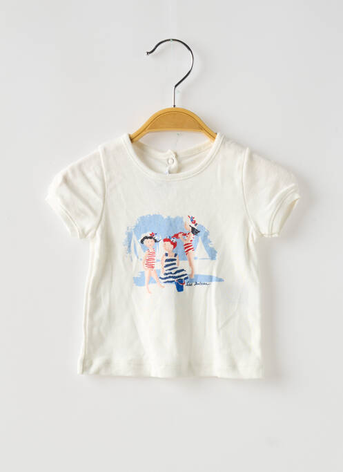 T-shirt blanc PETIT BATEAU pour fille