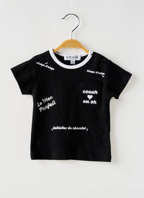 T-shirt noir BULLE DE BB pour garçon