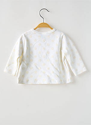 Veste casual col rond blanc PETIT BATEAU fille