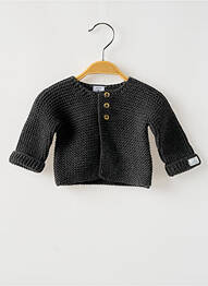Gilet manches longues coupe droite gris PETIT BATEAU fille