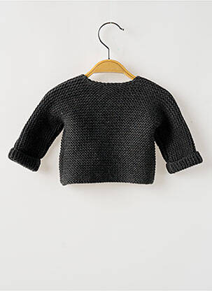 Gilet manches longues coupe droite gris PETIT BATEAU fille