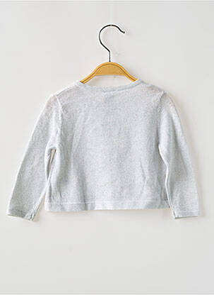 Gilet manches longues col rond gris PETIT BATEAU garçon