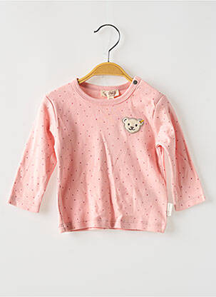 T-shirt stretch manches longues rose STEIFF fille