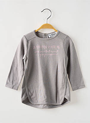 T-shirt coupe cintrée manches longues gris BULLE DE BB fille