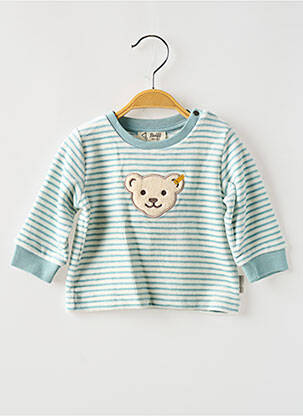 Pull coupe droite manches longues bleu STEIFF garçon
