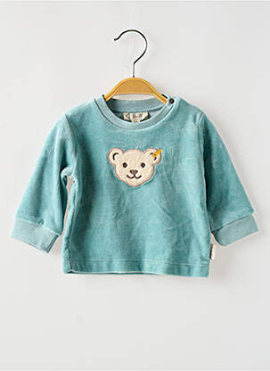 Pull broderie manches longues bleu STEIFF garcon