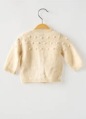 Gilet manches longues beige PETIT BATEAU pour fille seconde vue
