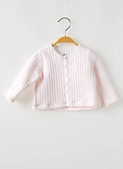 Gilet manches longues rose PETIT BATEAU pour fille seconde vue