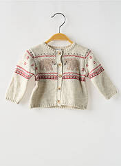 Gilet manches longues beige PETIT BATEAU pour garçon seconde vue