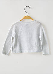 Gilet manches longues gris PETIT BATEAU pour garçon seconde vue