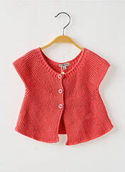 Gilet manches courtes rose MOULIN ROTY pour fille seconde vue