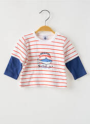 T-shirt blanc PETIT BATEAU pour garçon seconde vue