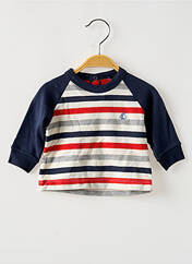 T-shirt bleu PETIT BATEAU pour garçon seconde vue