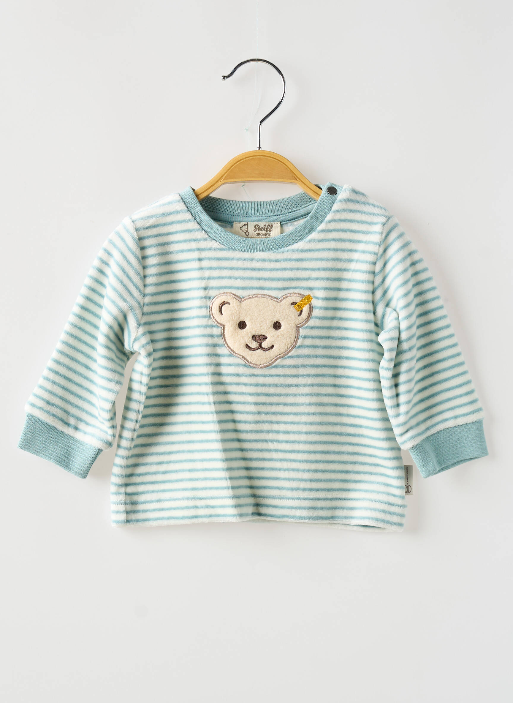 Pull coupe droite manches longues bleu STEIFF garçon