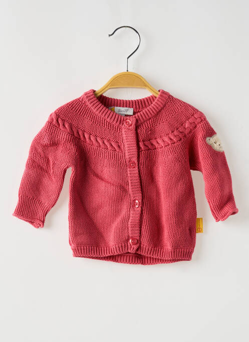 Gilet manches longues rose STEIFF fille