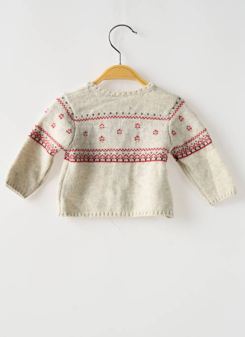 Gilet manches longues beige PETIT BATEAU pour garçon