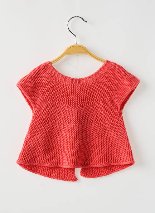 Gilet manches courtes rose MOULIN ROTY pour fille