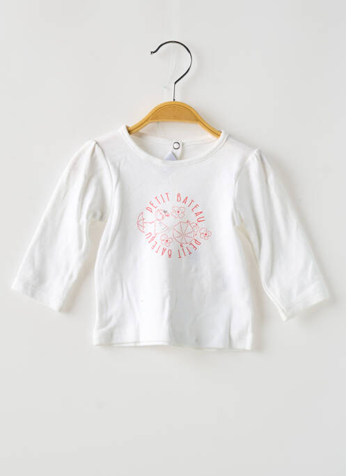 T-shirt blanc PETIT BATEAU pour fille