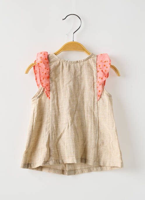 Tunique manches courtes beige MOULIN ROTY pour fille