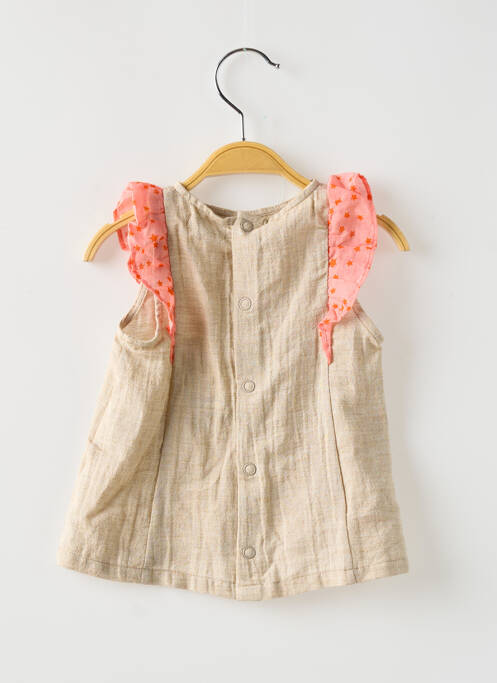 Tunique manches courtes beige MOULIN ROTY pour fille