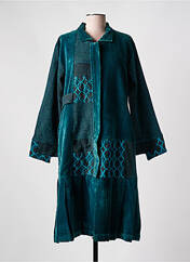 Manteau long bleu ZELTI pour femme seconde vue