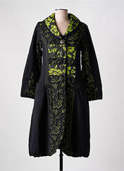 Manteau long noir NID D'ABEILLE pour femme seconde vue