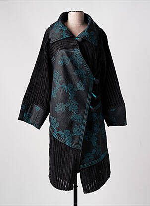 Manteau long noir ZELTI pour femme