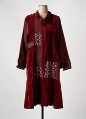 Manteau long rouge ZELTI pour femme seconde vue