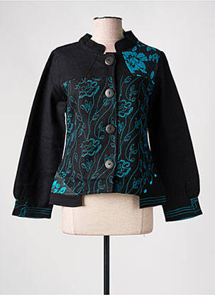 Veste casual bleu NID D'ABEILLE pour femme