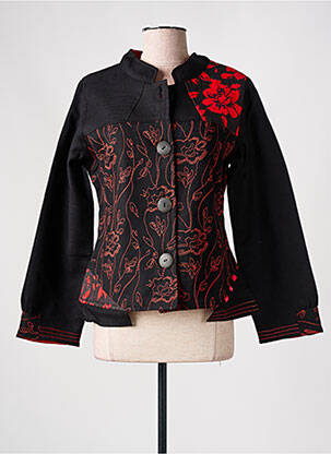 Veste casual rouge NID D'ABEILLE pour femme