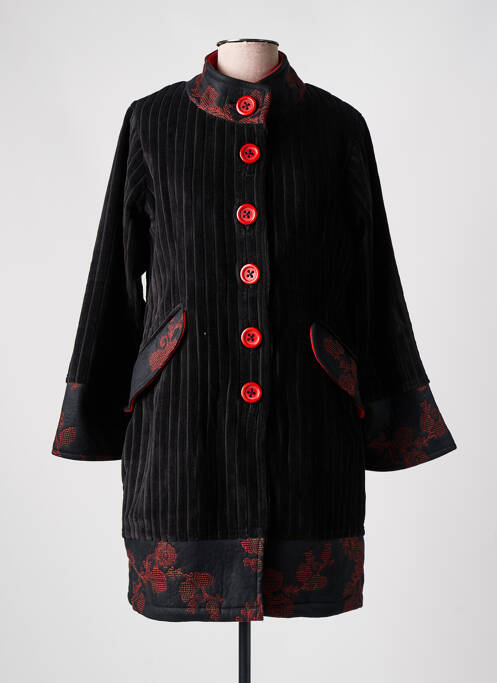 Manteau court orange NID D'ABEILLE pour femme