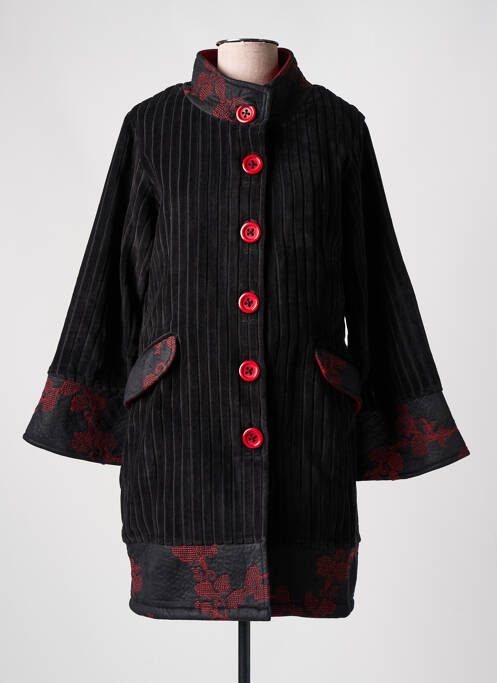 Manteau court rouge NID D'ABEILLE pour femme