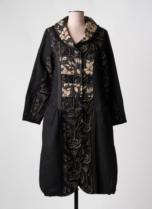 Manteau long beige NID D'ABEILLE femme