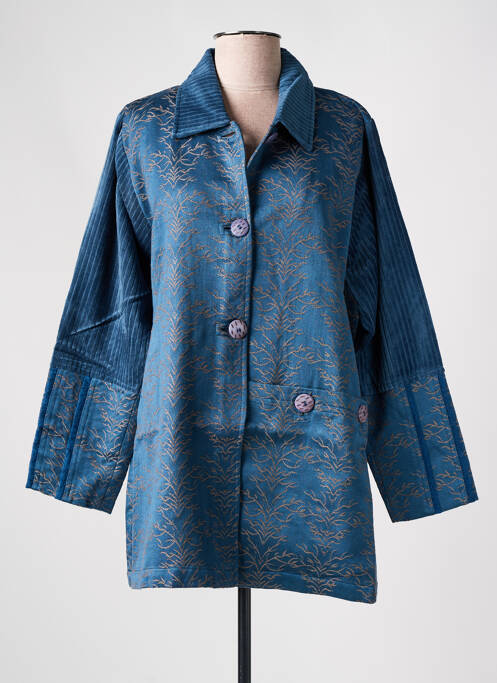 Veste casual bleu NID D'ABEILLE pour femme
