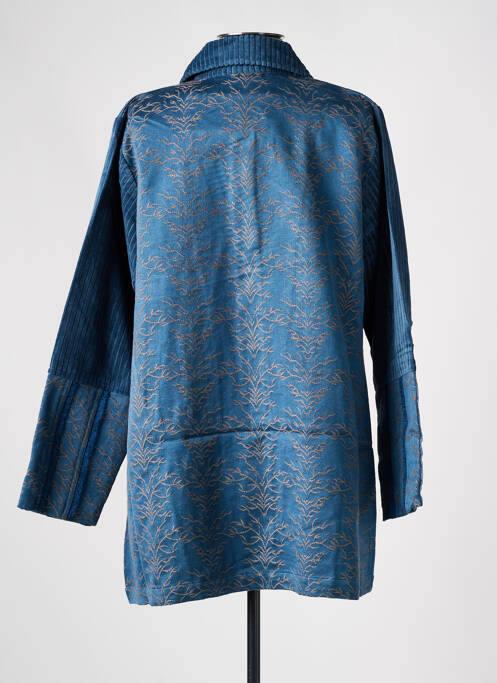 Veste casual bleu NID D'ABEILLE pour femme