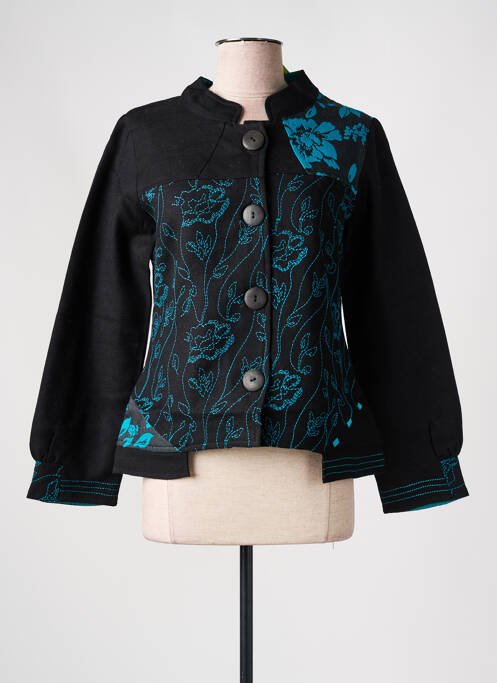 Veste casual bleu NID D'ABEILLE pour femme