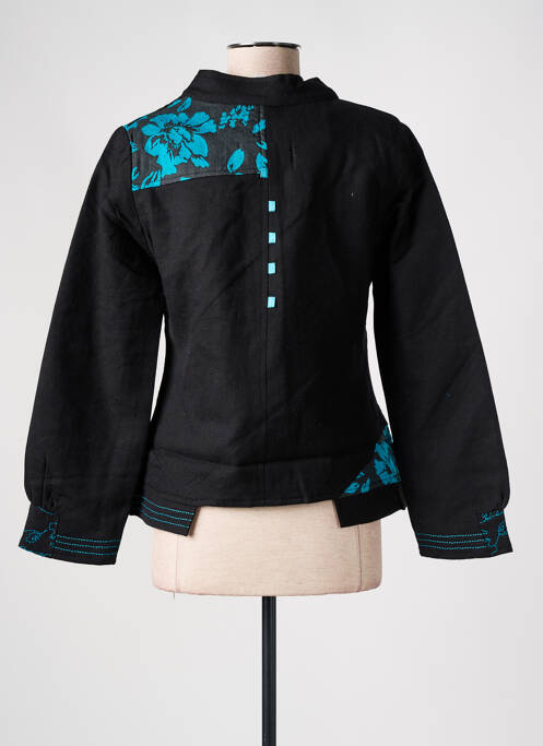 Veste casual bleu NID D'ABEILLE pour femme