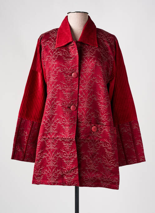 Veste casual rouge NID D'ABEILLE pour femme