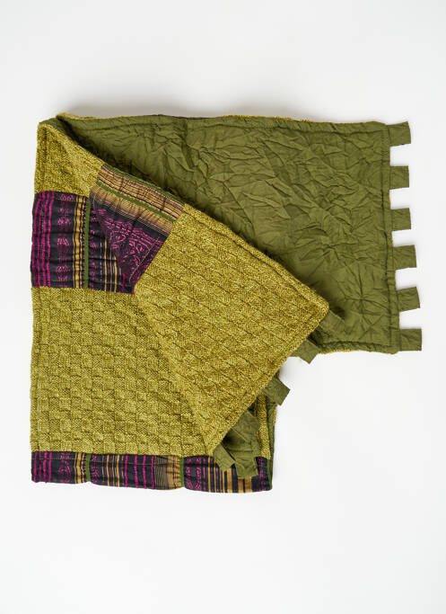 Echarpe vert NID D'ABEILLE pour femme