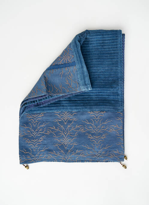 Echarpe bleu NID D'ABEILLE pour femme