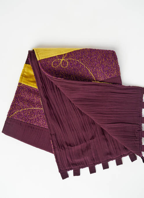 Echarpe violet NID D'ABEILLE pour femme