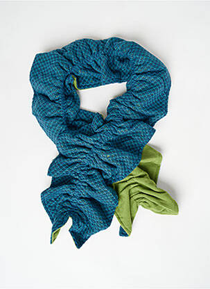 Echarpe bleu NID D'ABEILLE pour femme