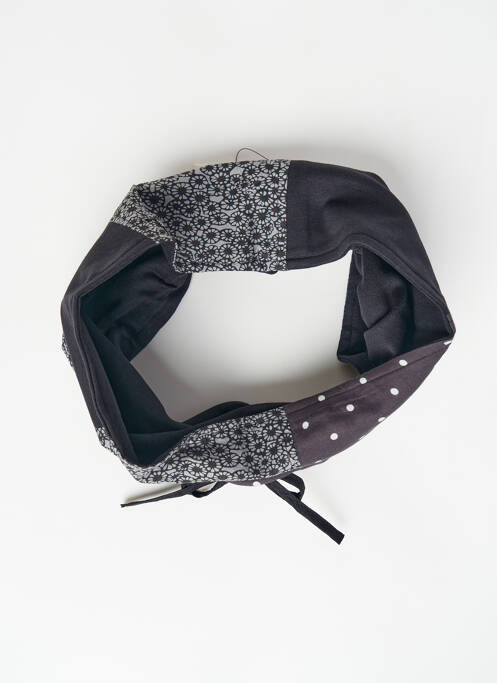 Col / Tour de cou noir NID D'ABEILLE pour femme