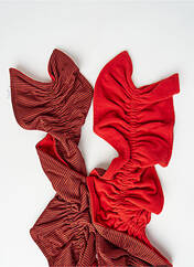 Echarpe orange NID D'ABEILLE pour femme seconde vue