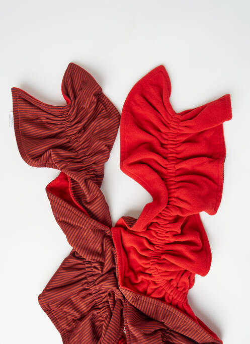 Echarpe orange NID D'ABEILLE pour femme