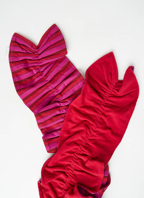 Echarpe rouge NID D'ABEILLE pour femme