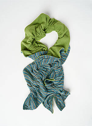 Echarpe vert NID D'ABEILLE pour femme